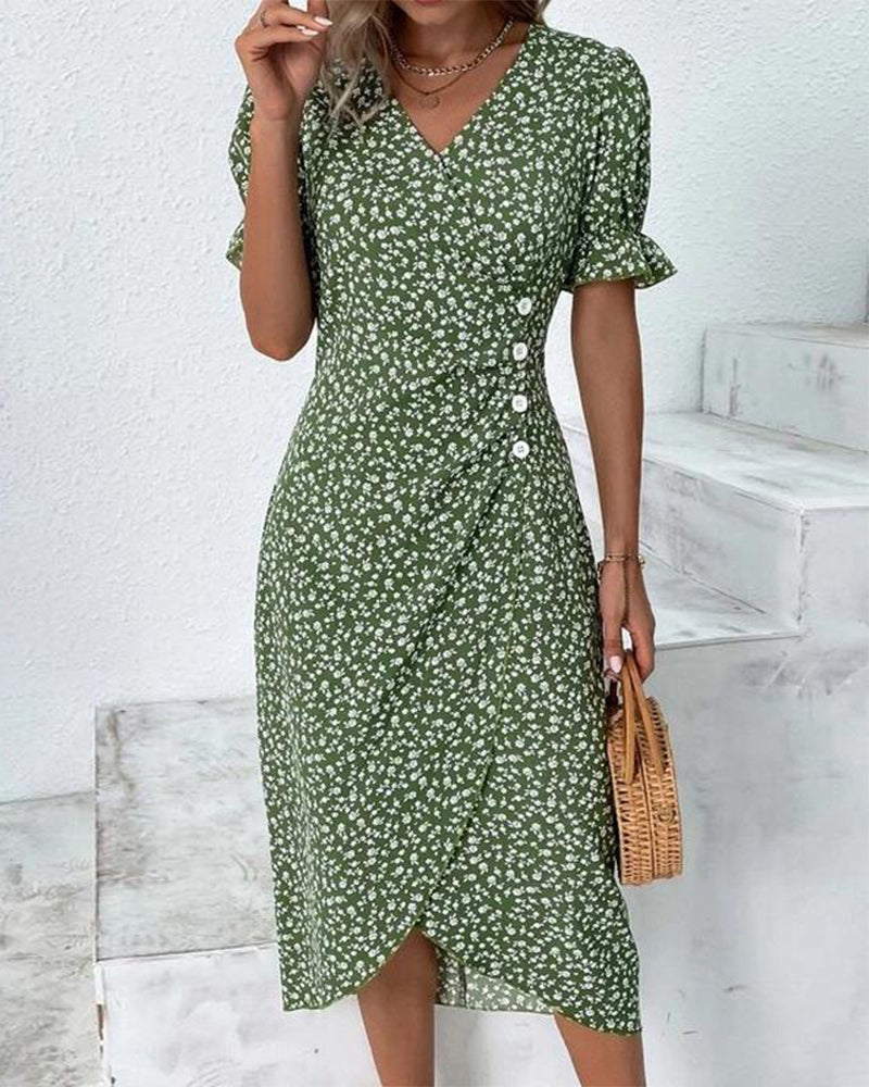 Women Floral Print Wrap Dress | Nina