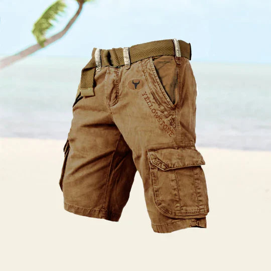 Variant image for Men's Cargo Shorts Beige Cotton | Julian-41