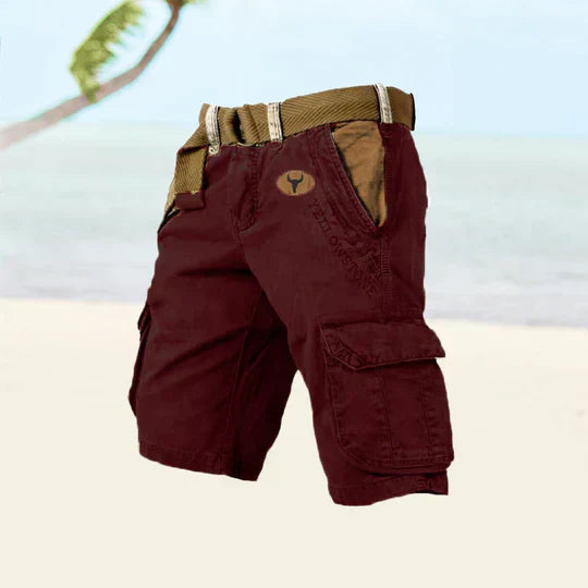 Variant image for Men's Cargo Shorts Beige Cotton | Julian-37