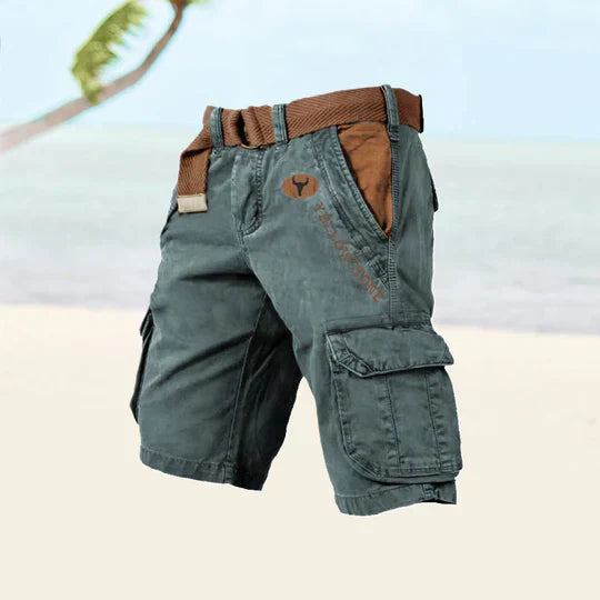 Variant image for Men's Cargo Shorts Beige Cotton | Julian-25