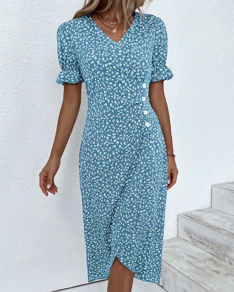 Women Floral Print Wrap Dress | Nina