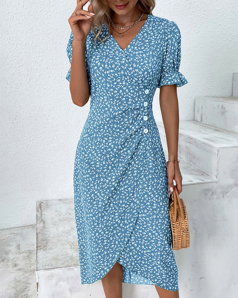 Women Floral Print Wrap Dress | Nina