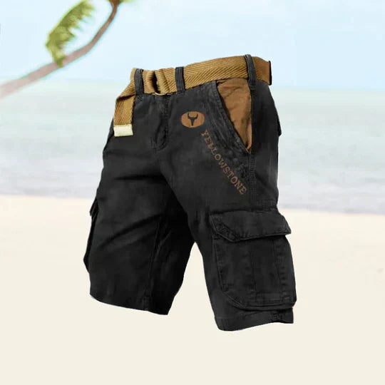 Variant image for Men's Cargo Shorts Beige Cotton | Julian-1