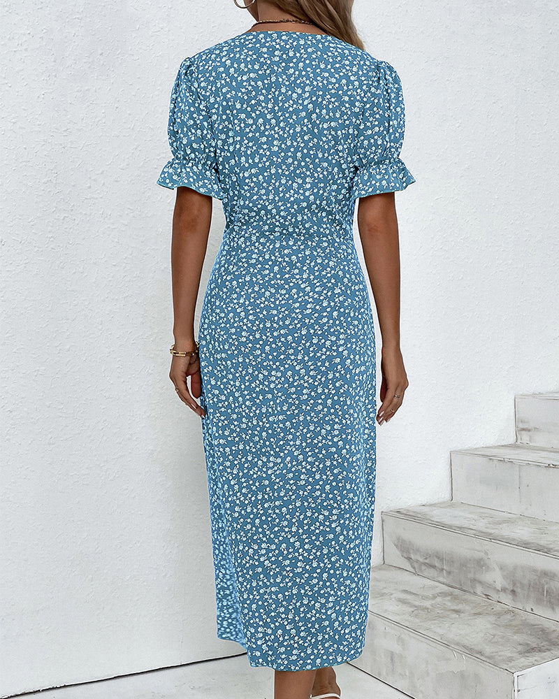 Women Floral Print Wrap Dress | Nina