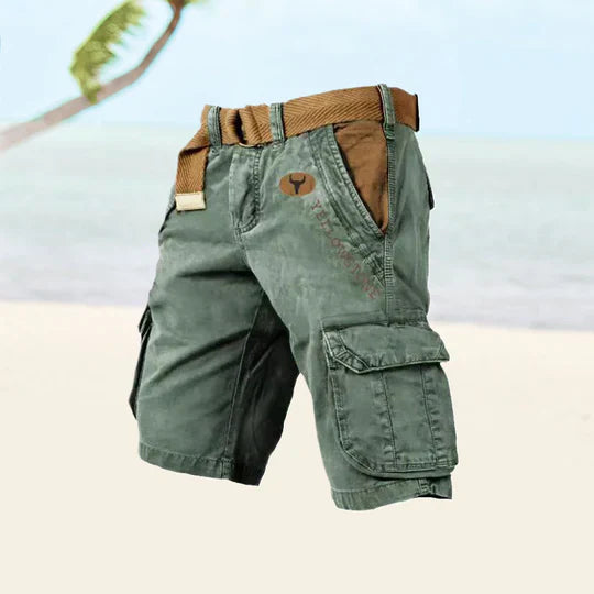 Variant image for Men's Cargo Shorts Beige Cotton | Julian-57