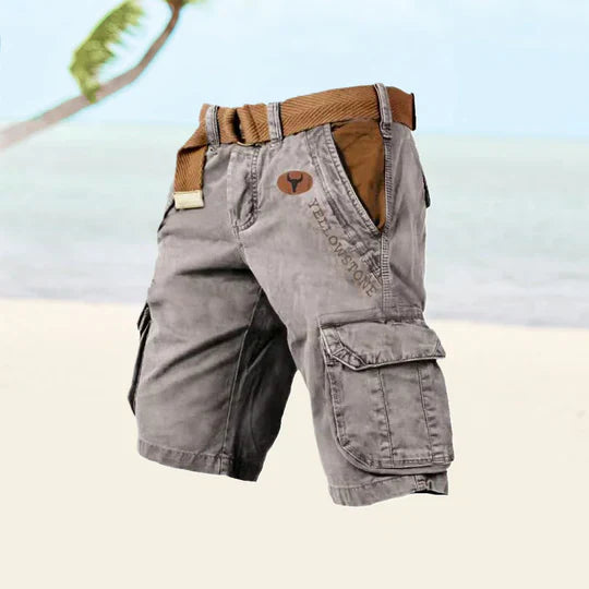 Variant image for Men's Cargo Shorts Beige Cotton | Julian-49