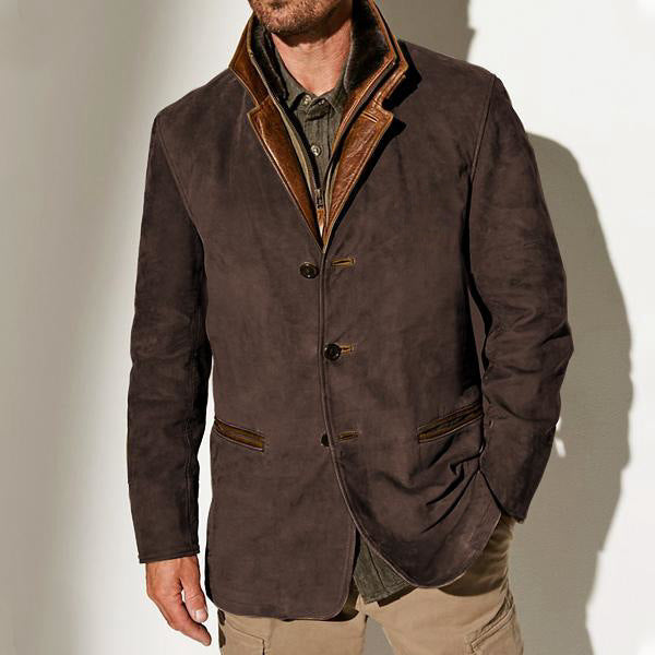 Men Vintage Suede Blazer | Nicholo