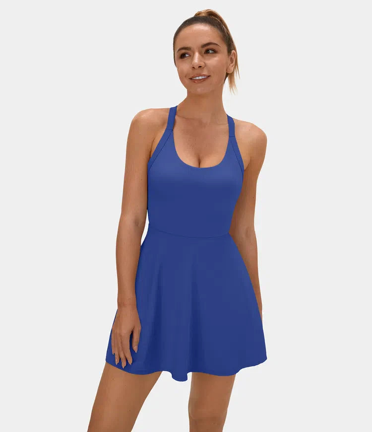 Women Sleeveless A-Line Athletic Dress with Racerback | Victoria