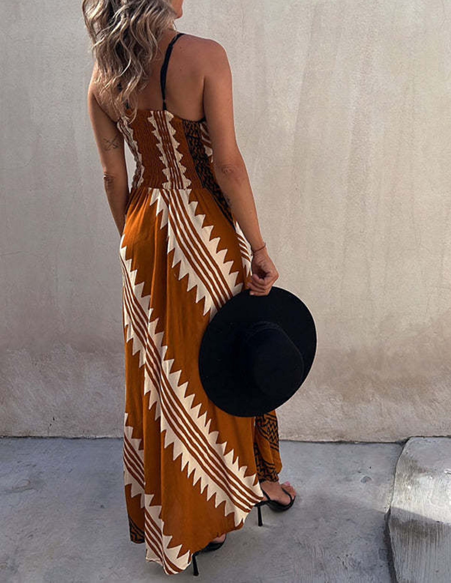 Women Midi Dress Satin Ethnic Print | Cory-6