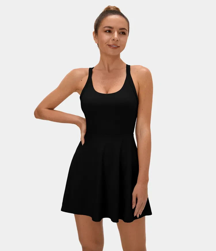 Women Sleeveless A-Line Athletic Dress with Racerback | Victoria