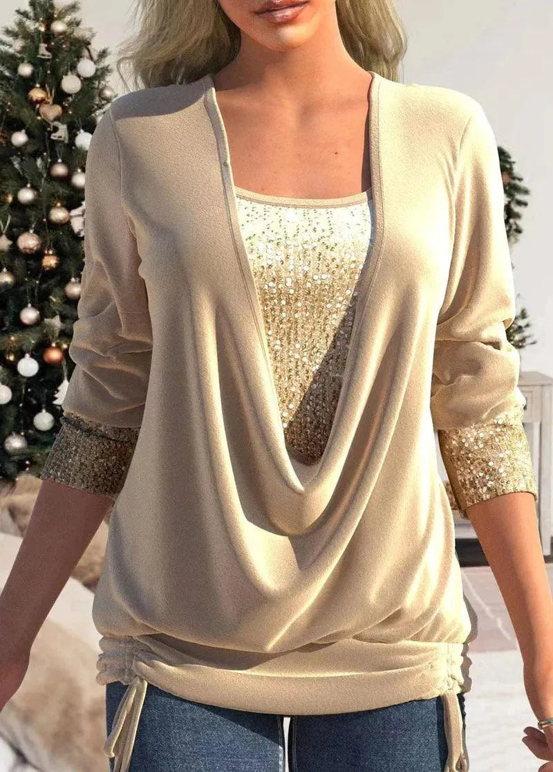 Sparkling Layered Blouse | Evangeline