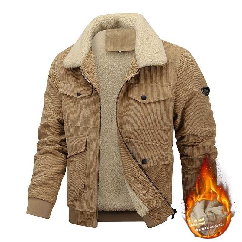 Men Sherpa-Lined Corduroy Jacket | Leonard