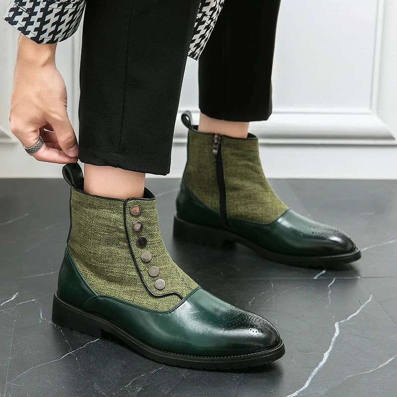 Men Modern Buttoned Ankle Boots | Alexander