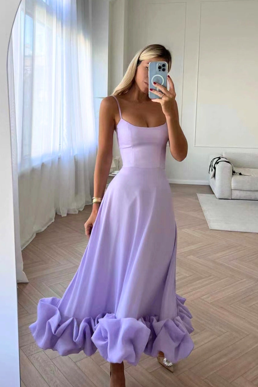 Women Elegant Ruffled Midi Dress | Amara