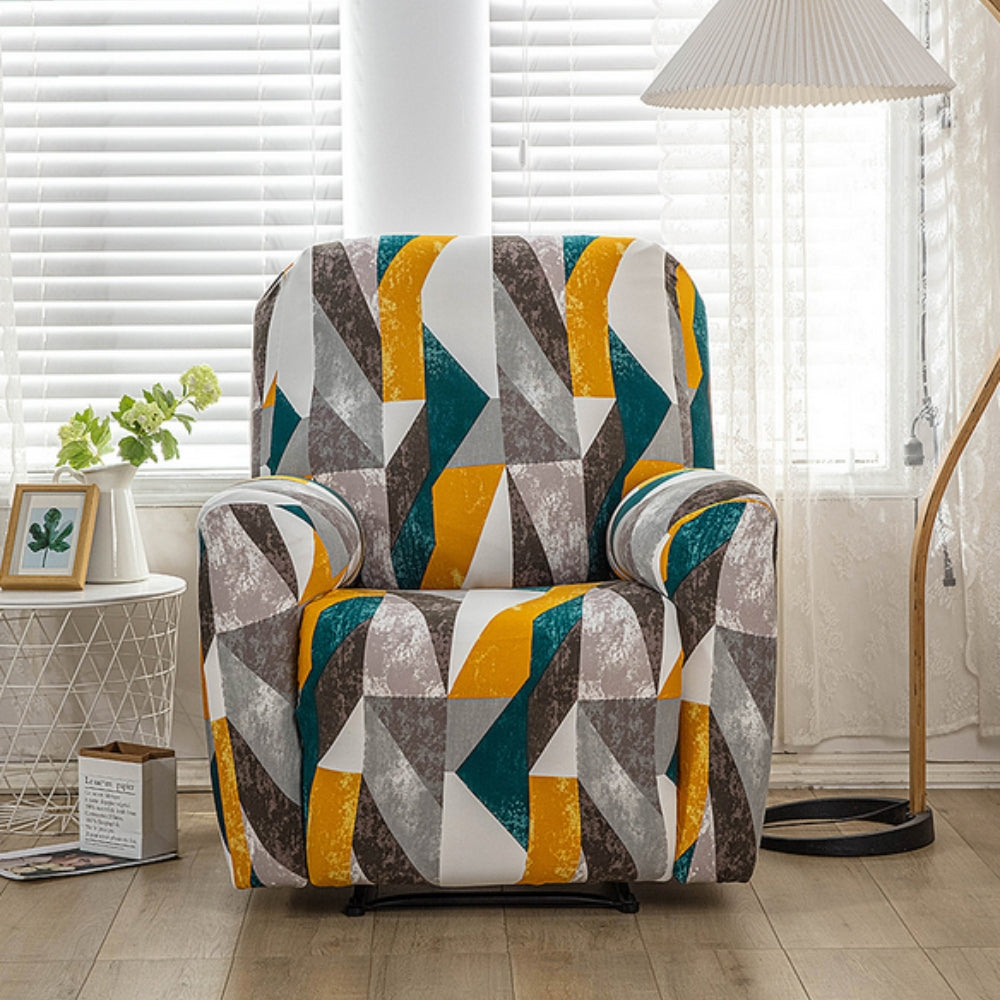 Recliner Sofa Cover Abstract Design Stretch Fabric | Elegant Home Upgrade 3