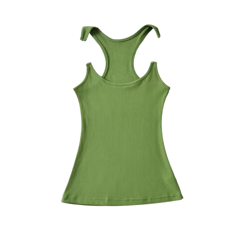 Invisible Strap Ribbed Tank Top | Jenny