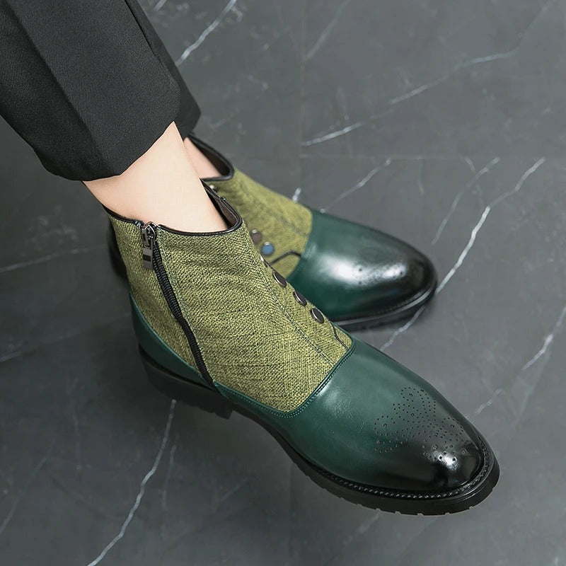 Men Modern Buttoned Ankle Boots | Alexander