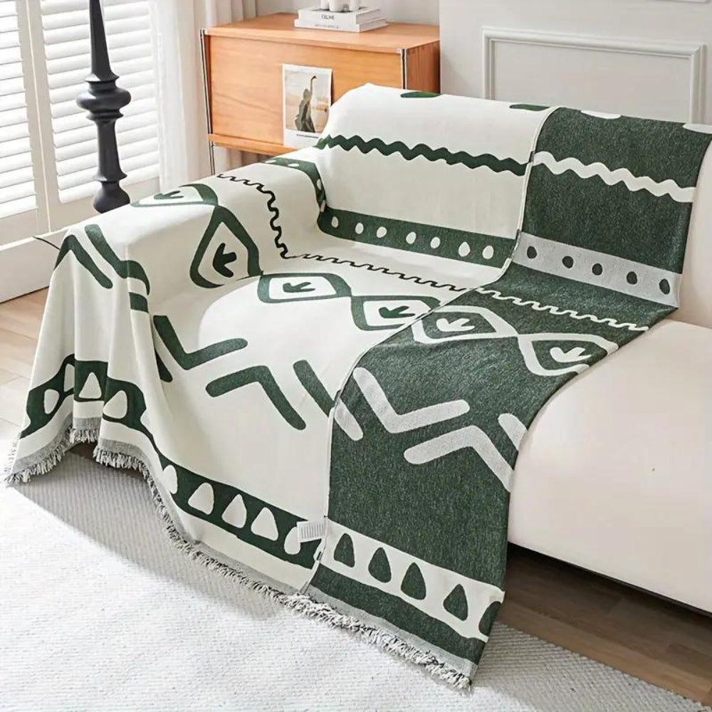 Sofa Cover Beige Chenille Non-Slip | Cozy Charm 6