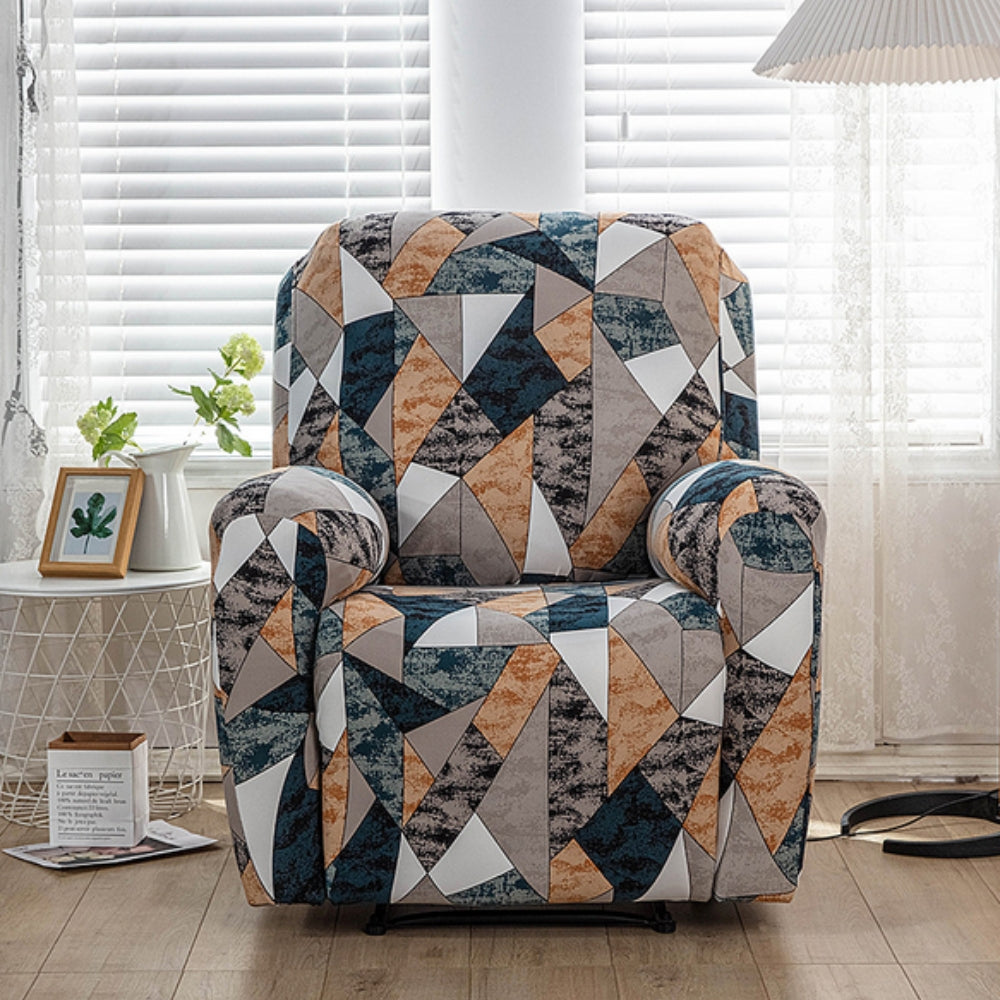 Recliner Sofa Cover Abstract Design Stretch Fabric | Elegant Home Upgrade 2