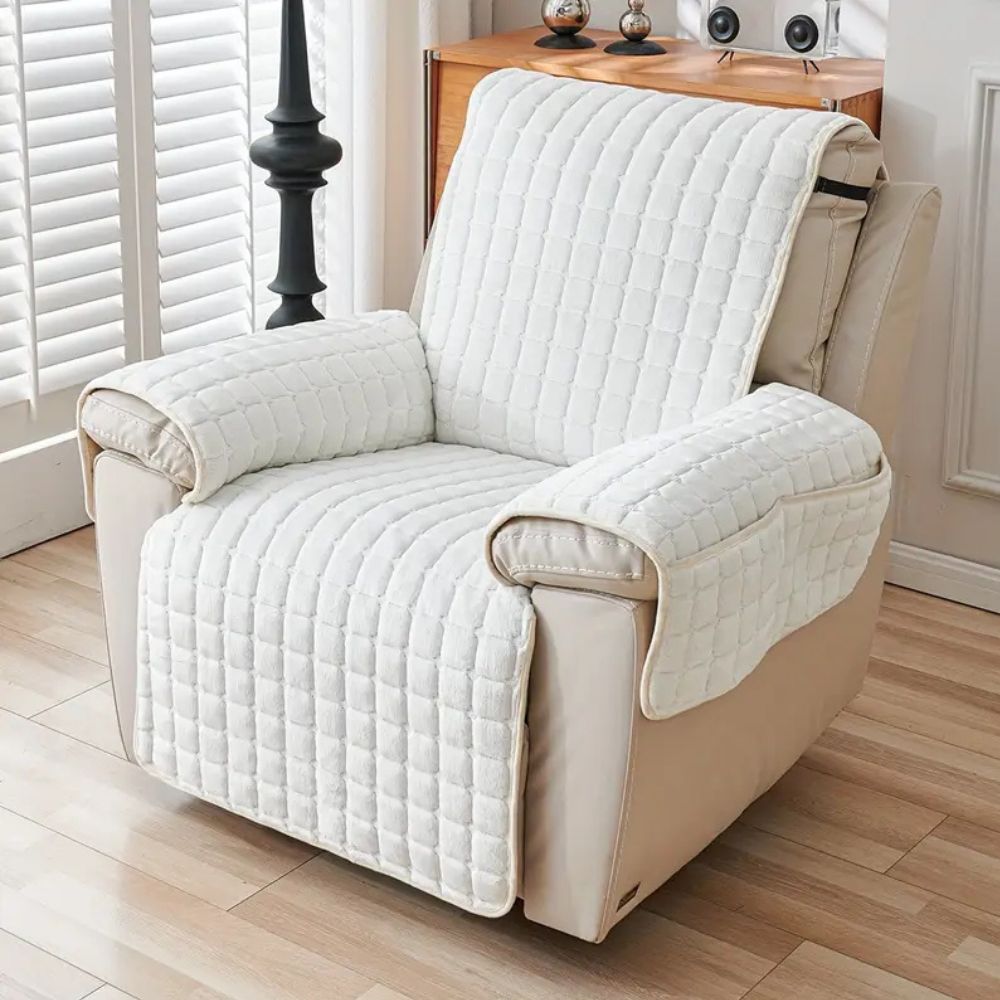 Variant image for Recliner Chair Cover Grey Microfibre | Cozy Comfort-4