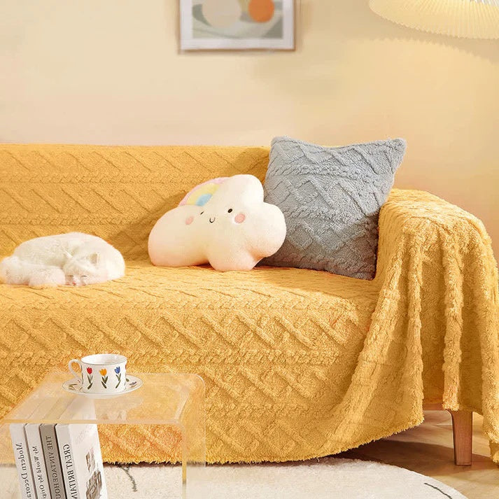 Sofa Cover Beige Cashmere Slipcover | Cozy Comfort 3