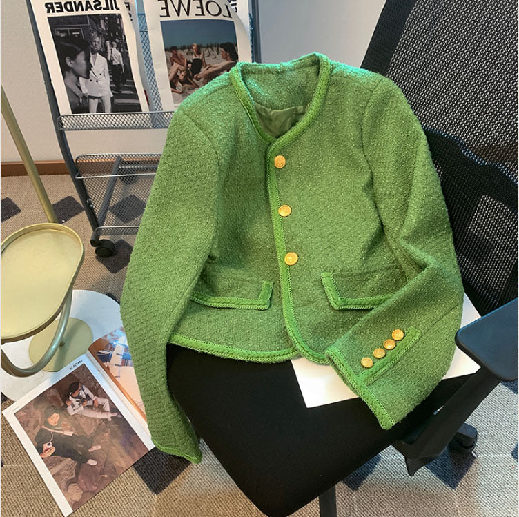 Variant image for Women Tailored Jacket Green Tweed | Elegant Style-1