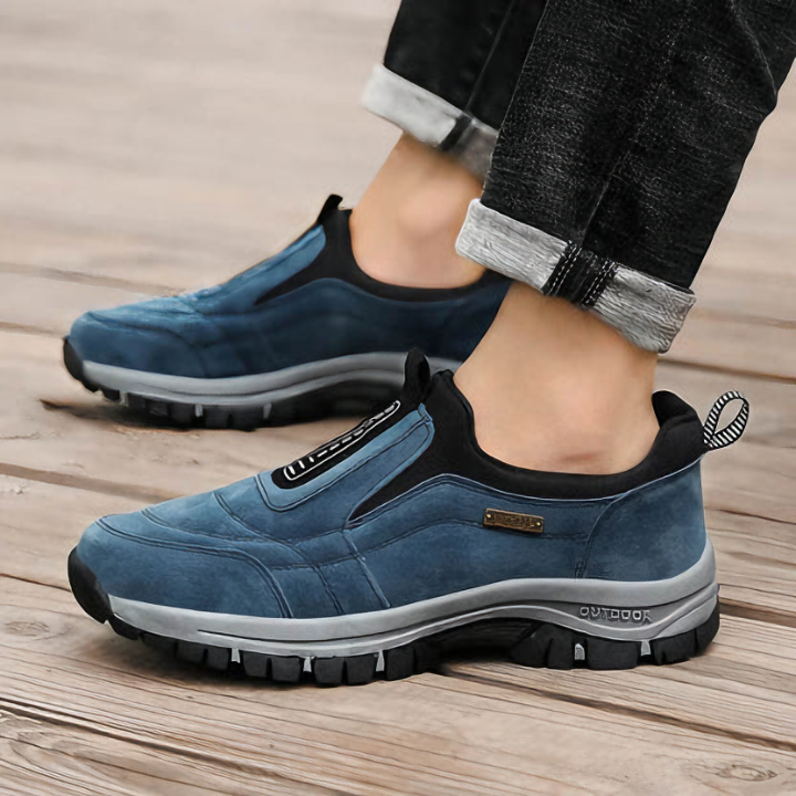 Variant image for Men Walking Shoe Black Mesh Orthopaedic | Comfort Step-1