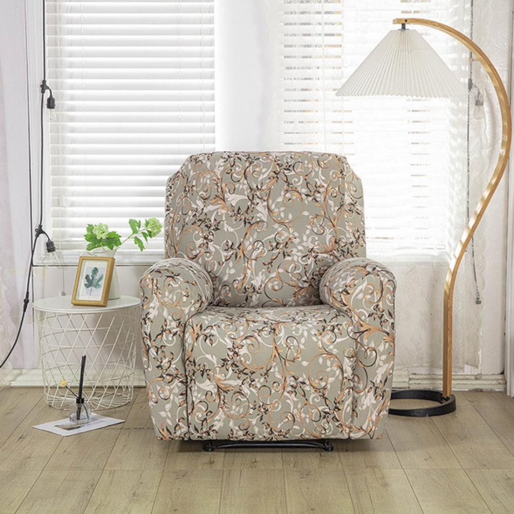 Variant image for Recliner Sofa Cover Floral Stretchy Fabric | Elegant Home Decor-8