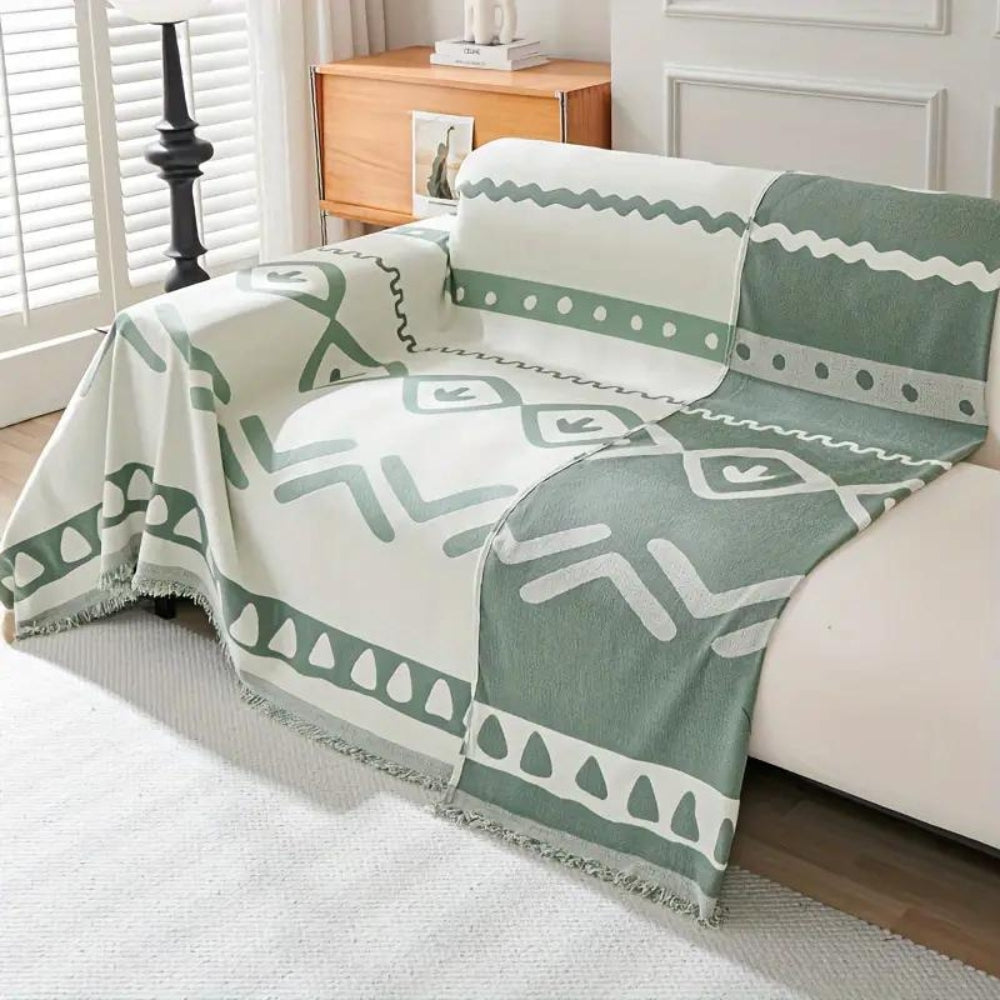 Sofa Cover Beige Chenille Non-Slip | Cozy Charm 3