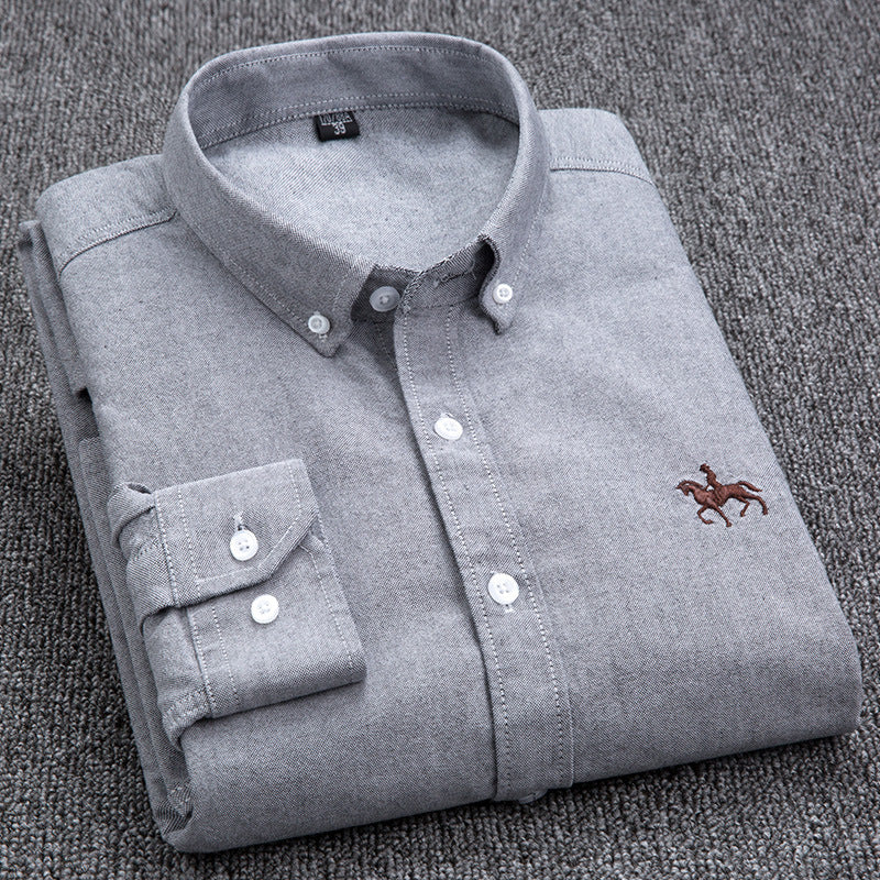 Men Oxford Long Sleeve Shirt | Roger