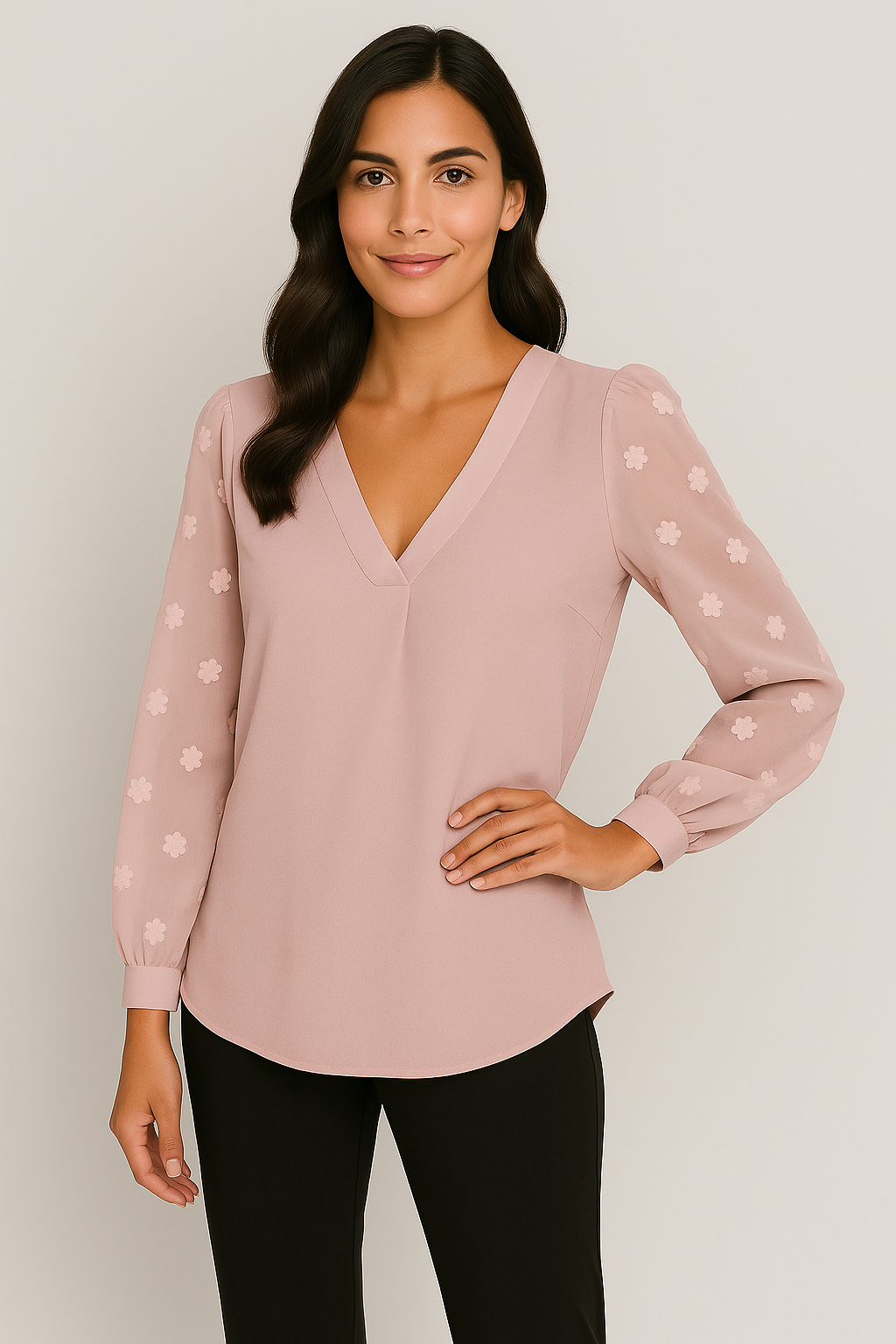 Elegant Lantern Sleeve Shirt for Women | Hennessy