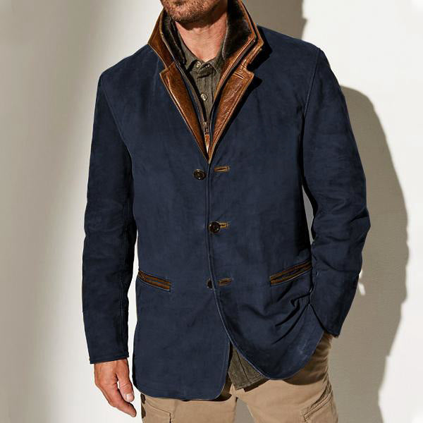 Men Vintage Suede Blazer | Nicholo