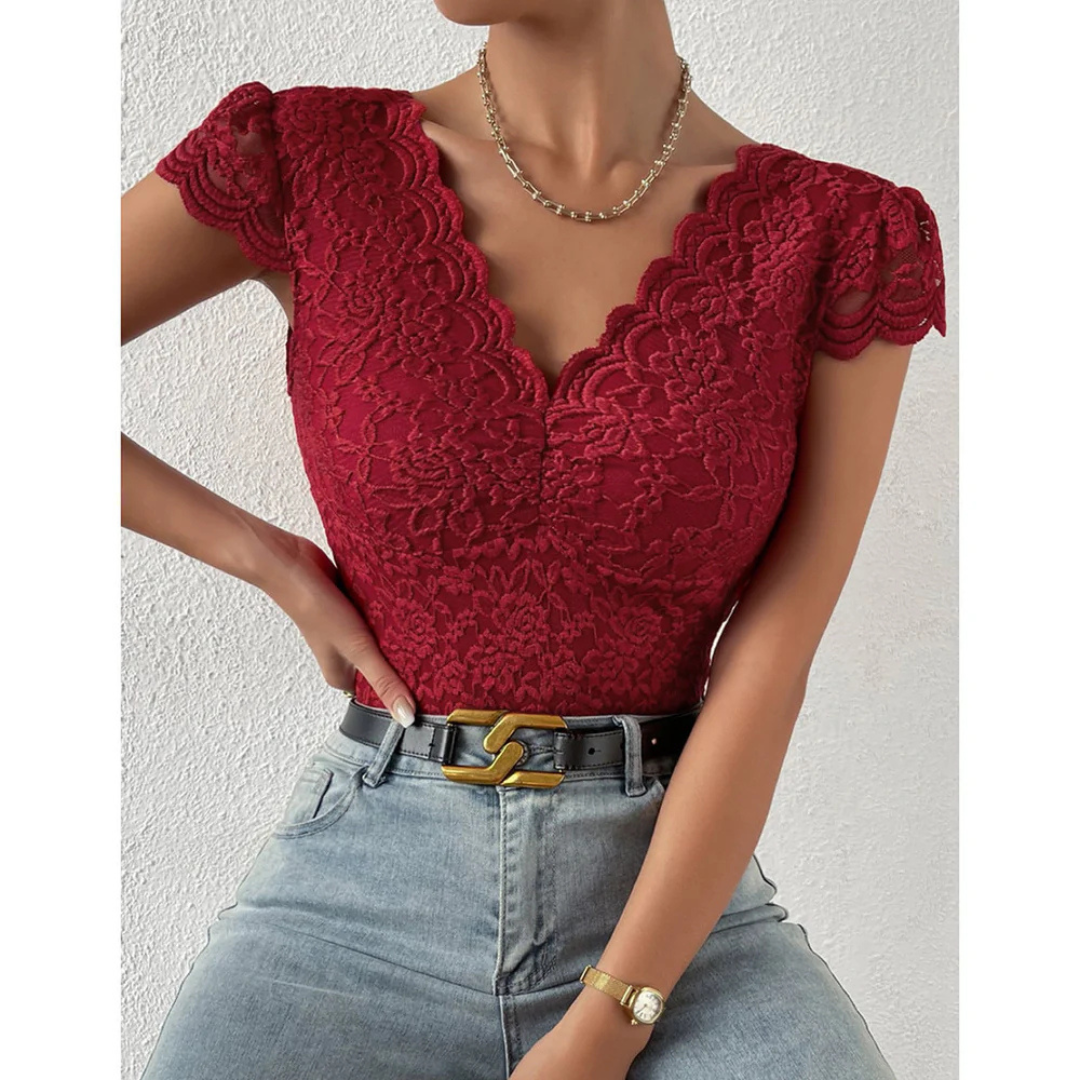 Women Elegant Lace Bodysuit | Eulalie