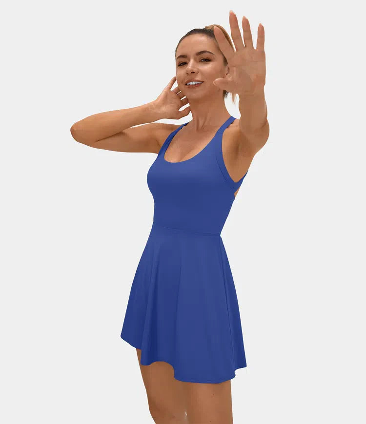 Women Sleeveless A-Line Athletic Dress with Racerback | Victoria