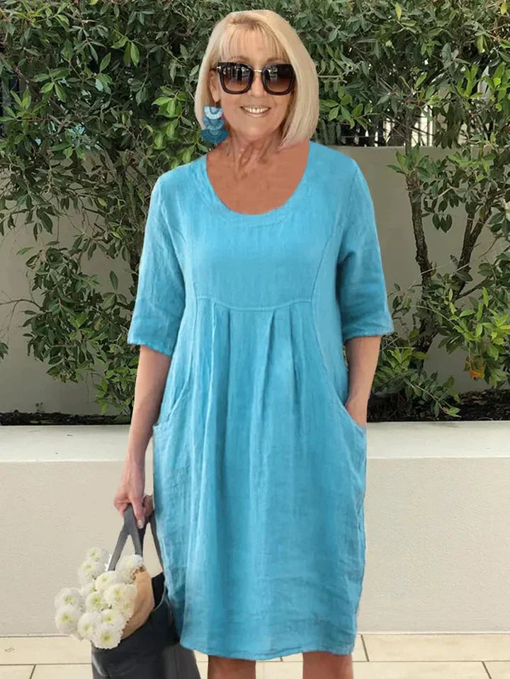Women Loose Cotton Blend Dress | Lisa