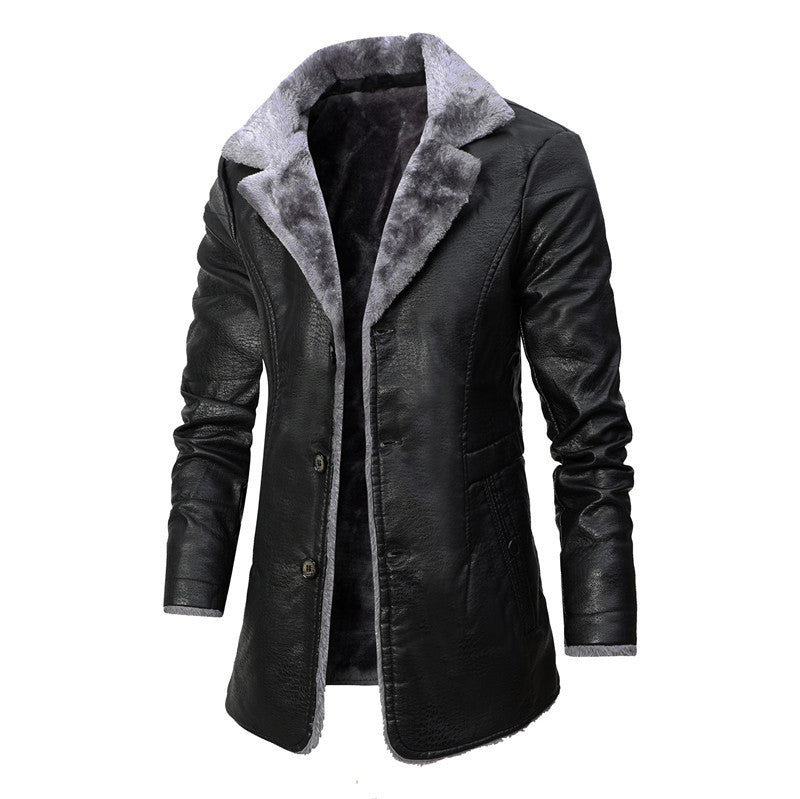 Men Shearling-Lined Leather Coat | Vincent