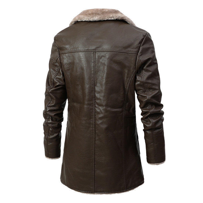 Men Shearling-Lined Leather Coat | Vincent