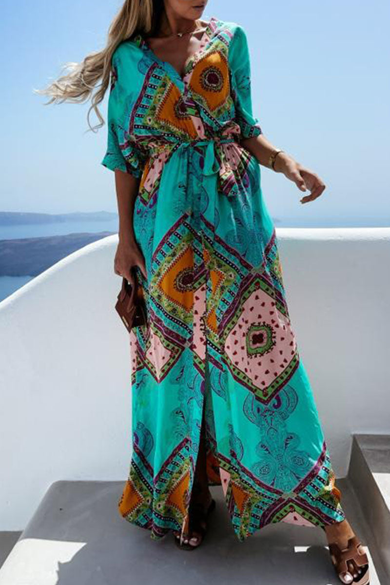 Women Boho Printed Maxi Dress | Jennifer