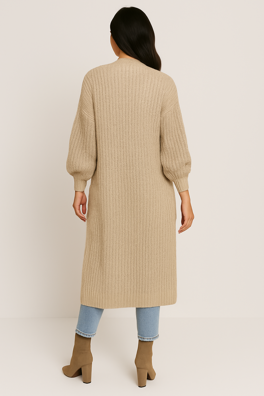 Women Chunky Knit Long Cardigan | Narelle