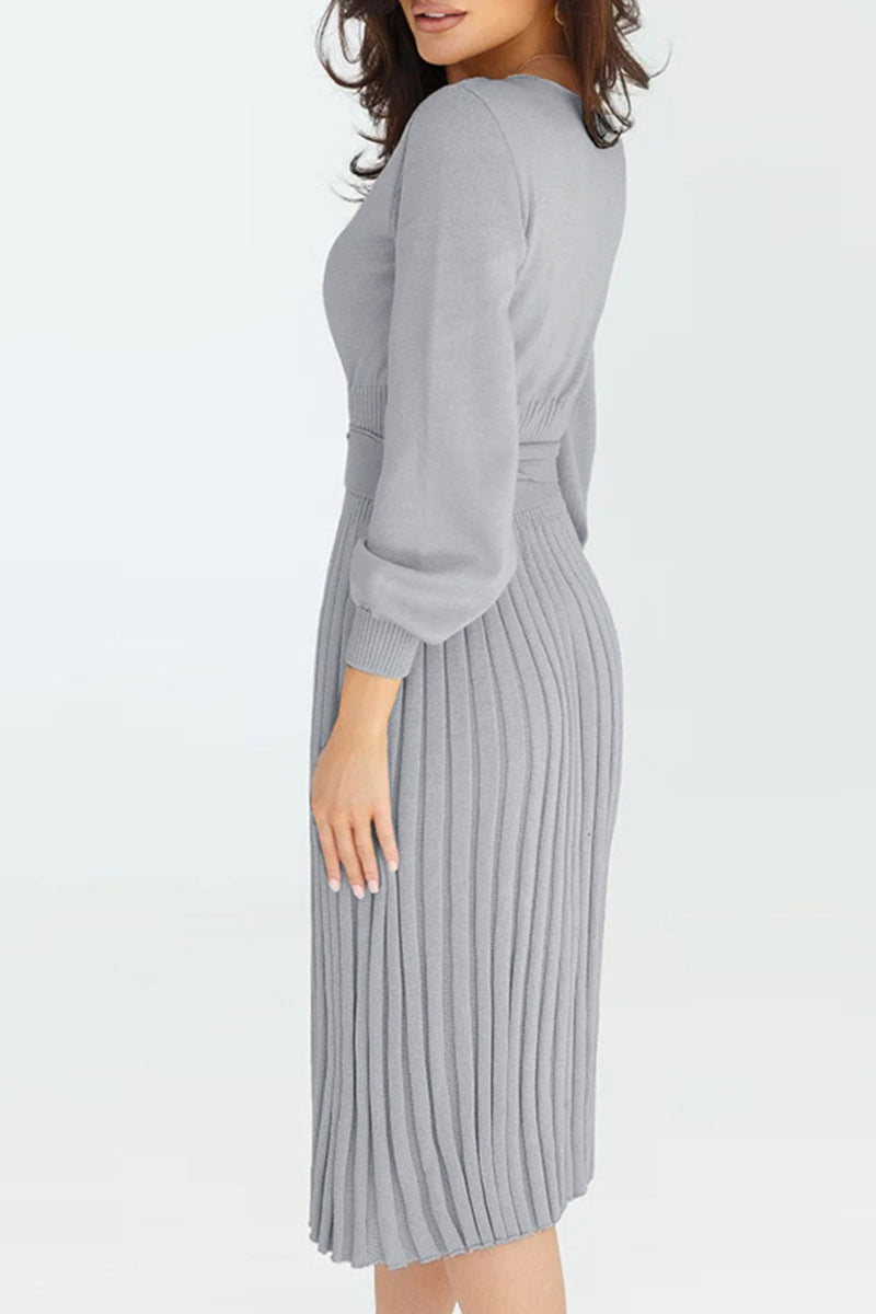 Women Elegant Knit Midi Dress | Raina