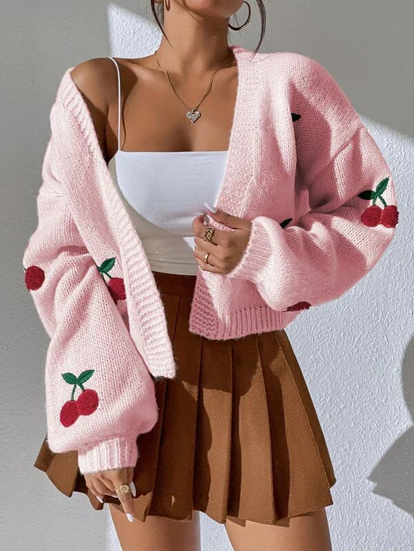Women Sweet Cherry Cardigan | Fiona