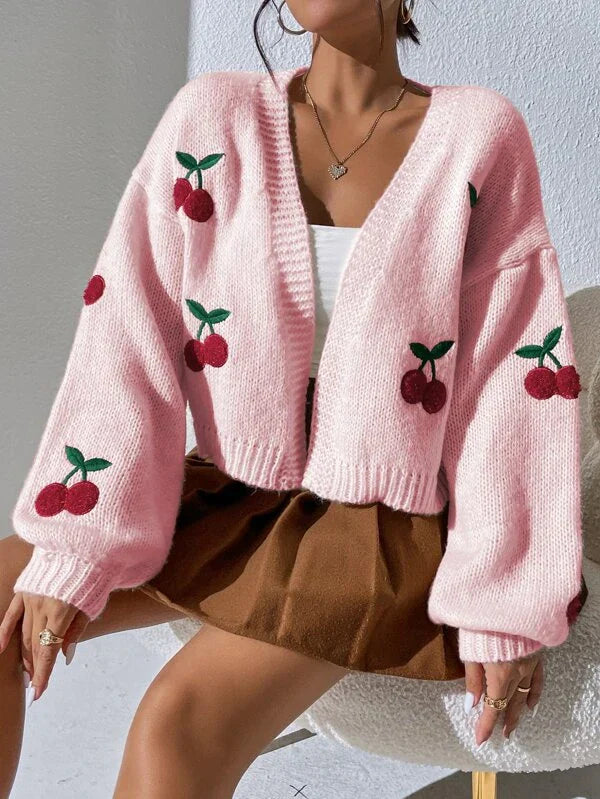 Women Sweet Cherry Cardigan | Fiona