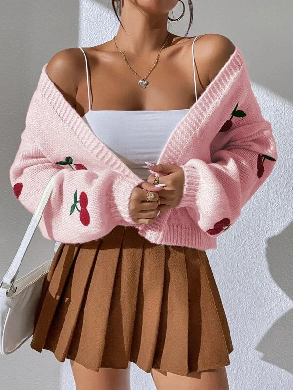 Women Sweet Cherry Cardigan | Fiona