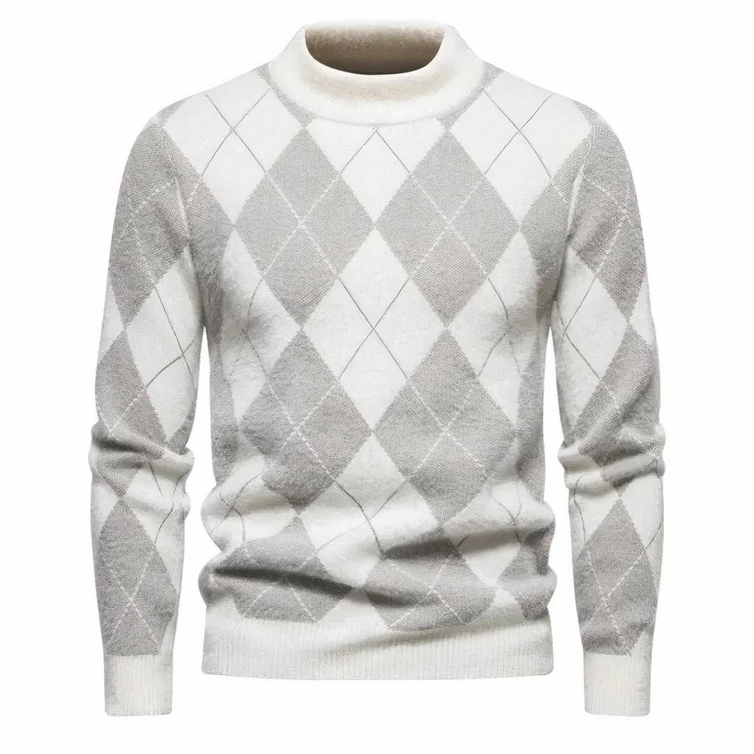 Men Classic Argyle Knit Sweater | Arvid