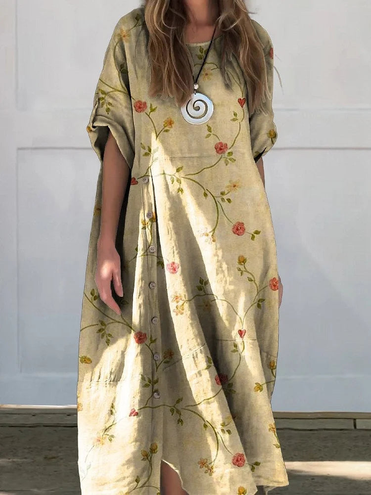 Women Floral Boho Maxi Dress | Elowen