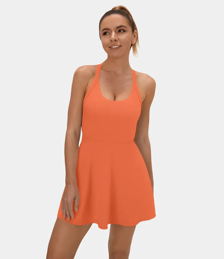 Women Sleeveless A-Line Athletic Dress with Racerback | Victoria