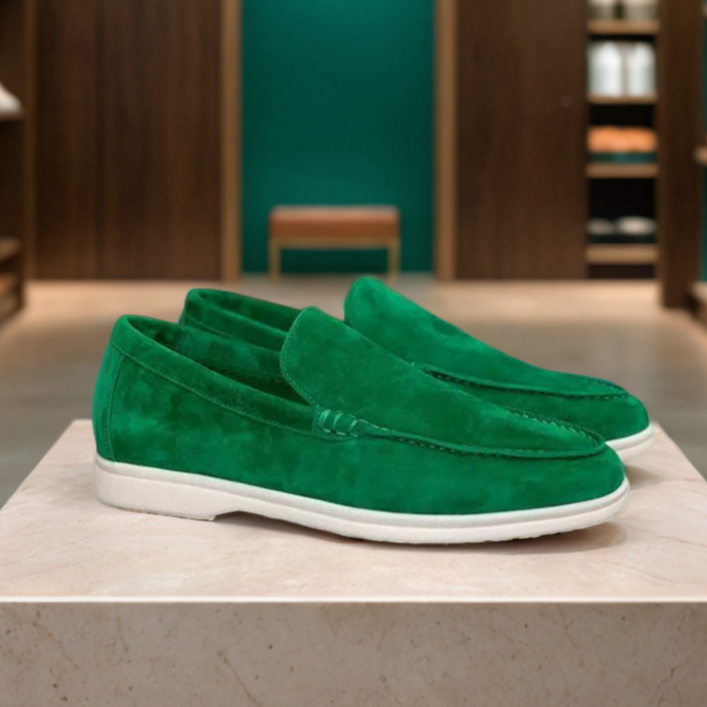 Men's Suede Loafers Brown | Elvy-2