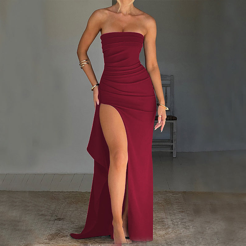 Women Strapless Black Gown | Candace