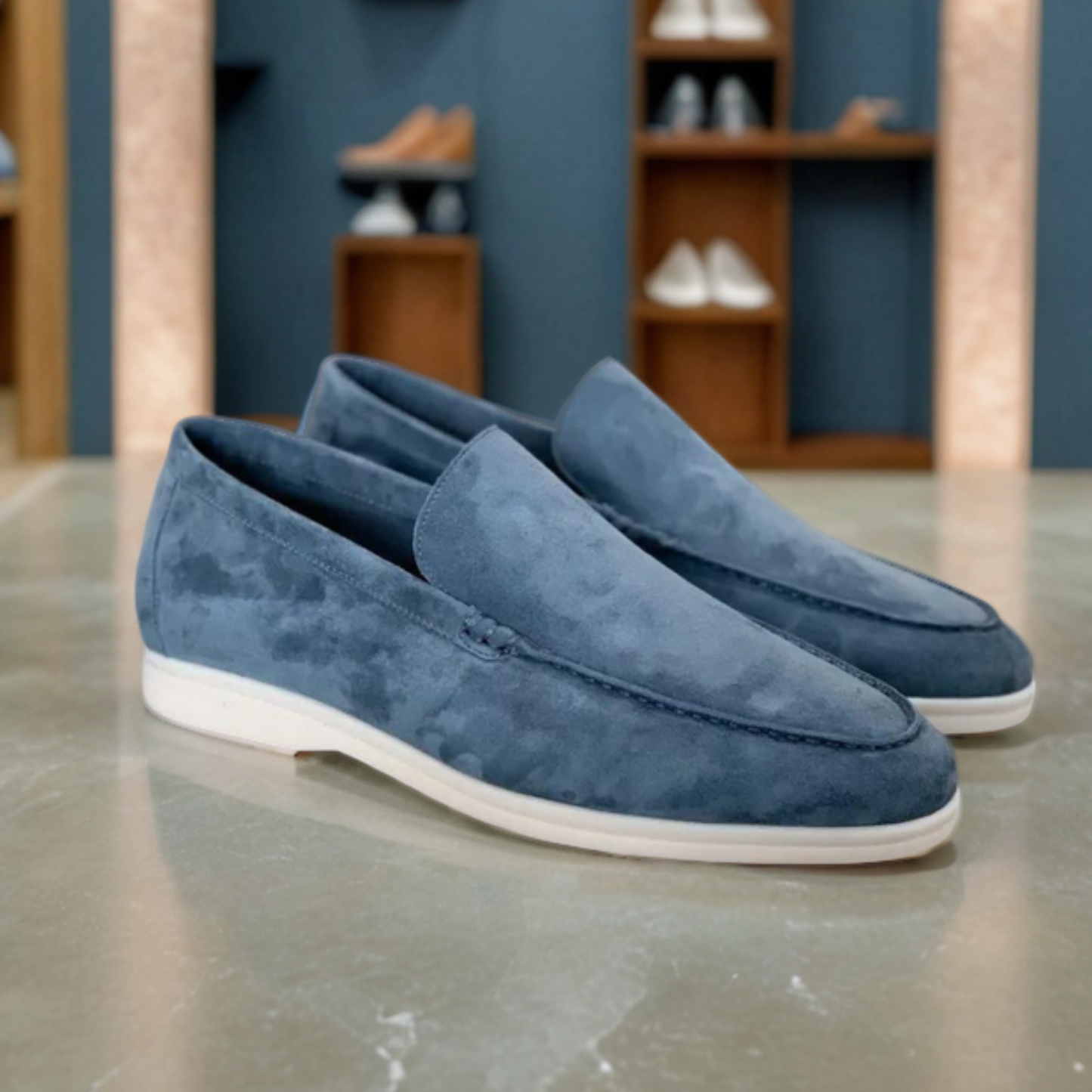 Men's Suede Loafers Brown | Elvy-3