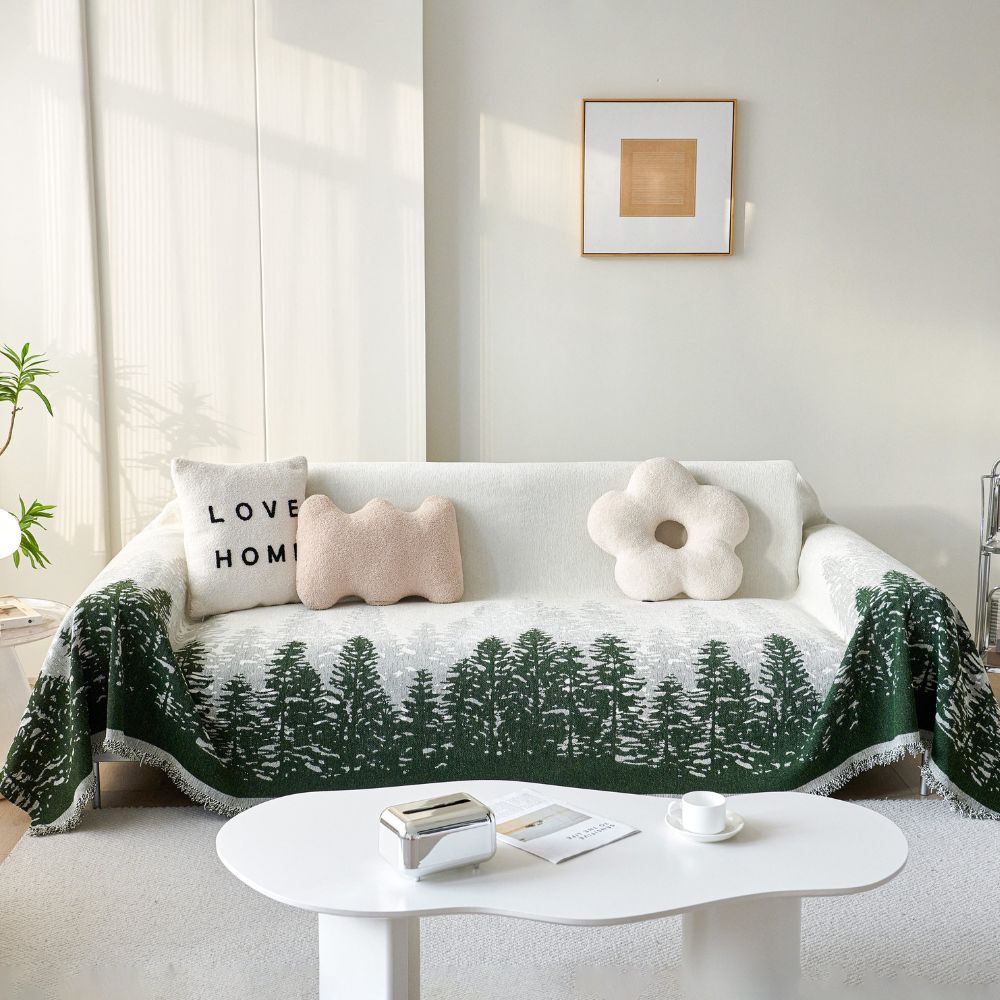 Variant image for Sofa Cover Green Chenille | Nature's Embrace-16